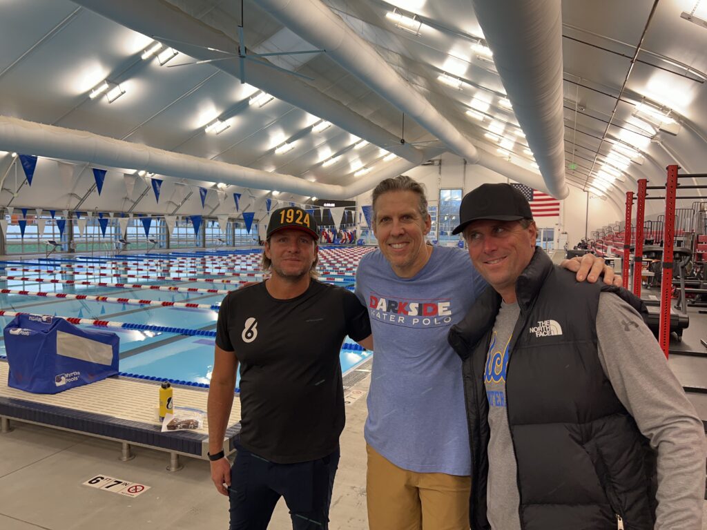 Coach Mark with Olympians Tony Azevedo and Adam Wright.